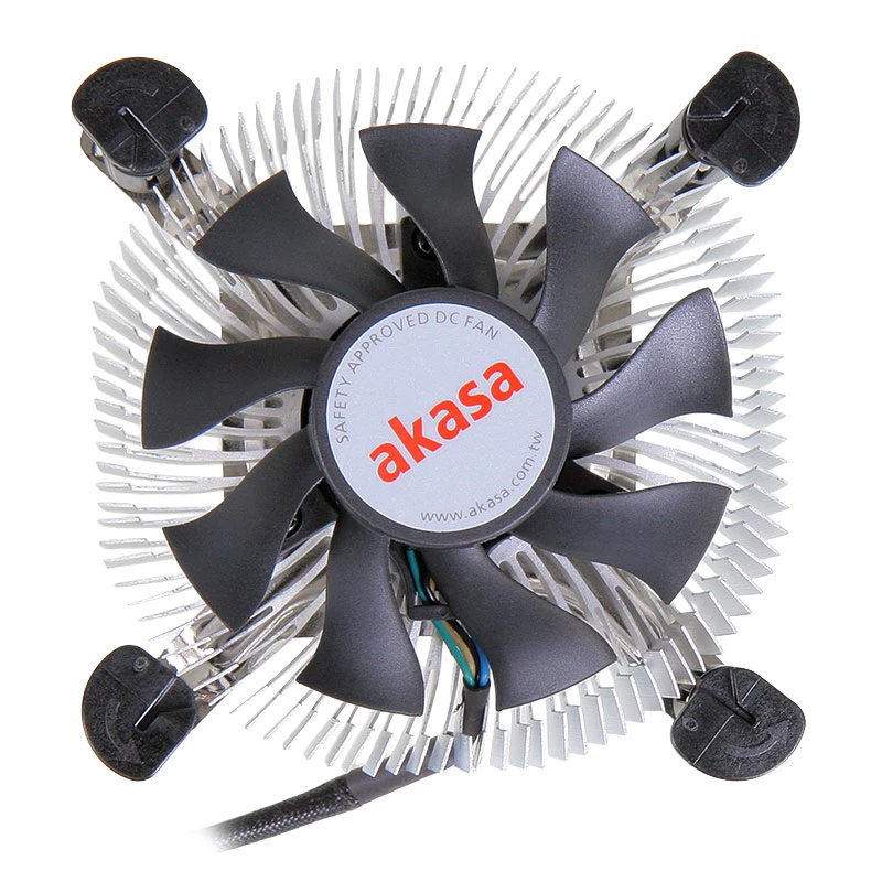 Akasa AK-CCE-7106HP system chłodzenia komputera Chłodzenie procesora Czarny, Srebrny