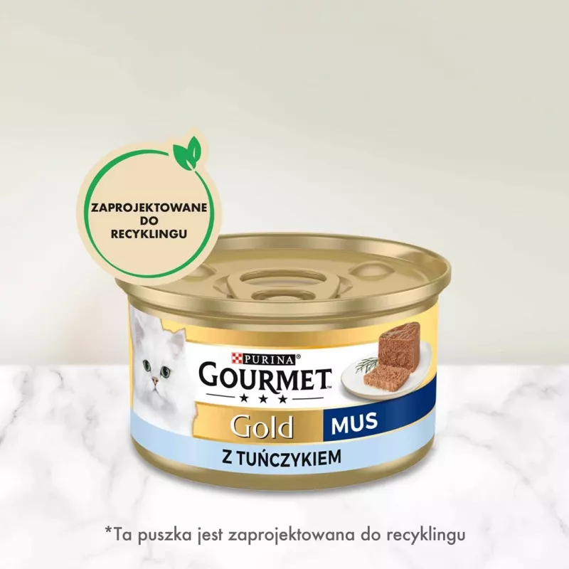 Mokra karma dla kotów Purina GOURMET Gold Adult Tuńczyk puszka 85 g, białko 10,5%, tłuszcz 7%, wilgotność 77,5%