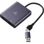 Renkforce RF-6418198 Adapter USB-C HDMI[1x USB-A - 2x] Szary 4K UHD 15 (RF-6418198)