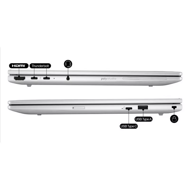 HP EliteBook 8 G1i Notebook AI - 174°-Scharnierdesign - Intel Core Ultra 7 255U / 2 GHz - Win 11 Pro - Intel Graphics - 32 GB RAM - 1 TB SSD NVMe - 35,6 cm (14 cali)