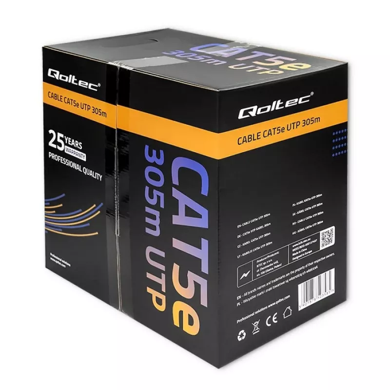 Kabel Qoltec Patchcord UTP CAT5E, 305m