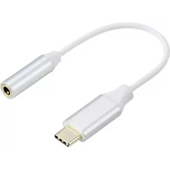 Renkforce RF-6056890 Adapter USB-C® / jack [1x USB-C® - 1x Audio, stereo (jack 3,5 mm)] Biały Aluminiowa wtyczka 0,1 m (RF-6056890)