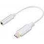 Renkforce RF-6056890 Adapter USB-C® / jack [1x USB-C® - 1x Audio, stereo (jack 3,5 mm)] Biały Aluminiowa wtyczka 0,1 m (RF-6056890)