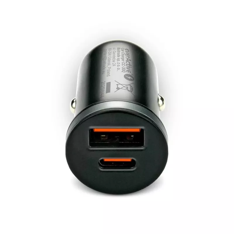 Ładowarka samochodowa everActive CC-30Q QC3.0 35W — 1x USB-A, 1x USB-C, szybkie ładowanie