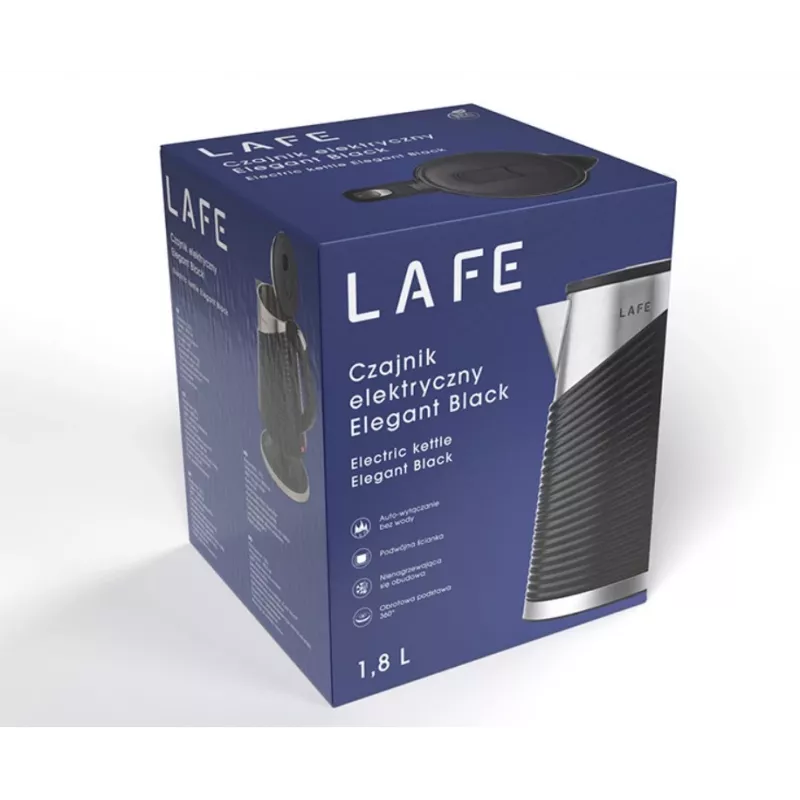 Czajnik elektryczny LAFE 1,8L 2200W Elegancka czerń