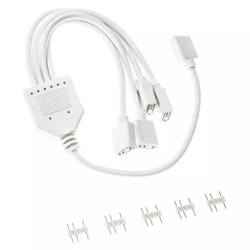 kabel rozgałęźny ARGB Kolink PGW-AC-KOL-157 30 cm biały do złączy 3-pin 5V ARGB