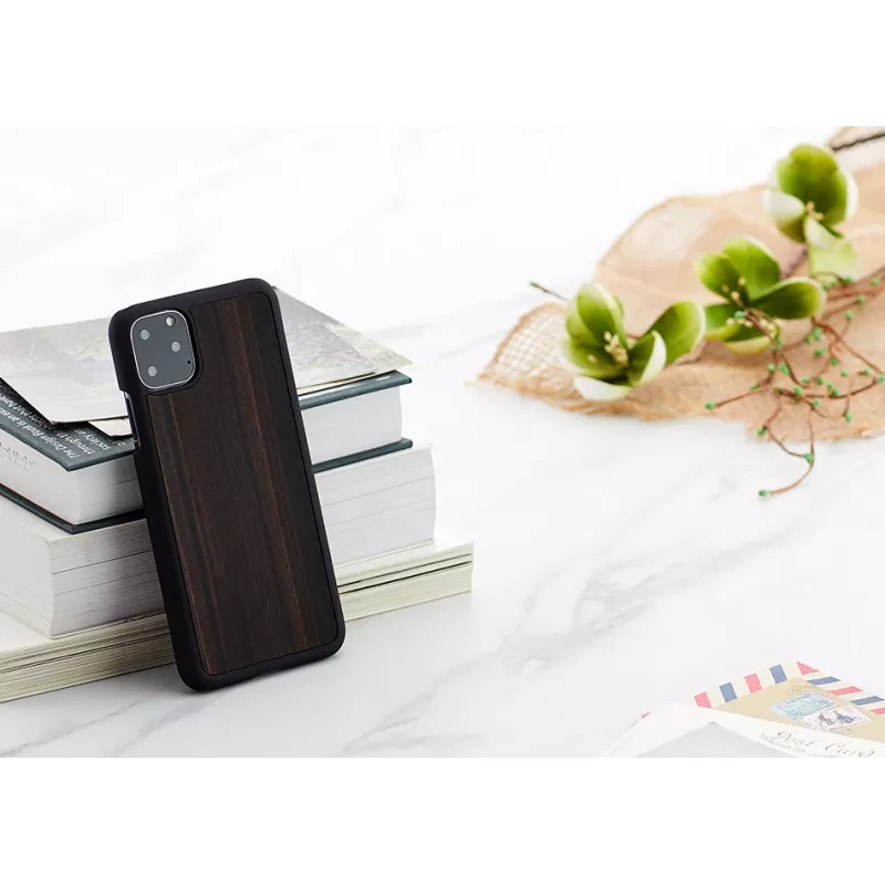 Etui na smartfon man and wood do iPhone 11 Pro Max, hebanowa czerń