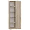 Regał biurowy Top e shop RD-80 SONOMA KPL, wykończenie dąb, 10 półek, 800×300×1820 mm, rama z płyty wiórowej