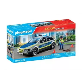 Playmobil Radiowóz z syreną i migającym światłem, Wielokolorowy, Plastik, 3+