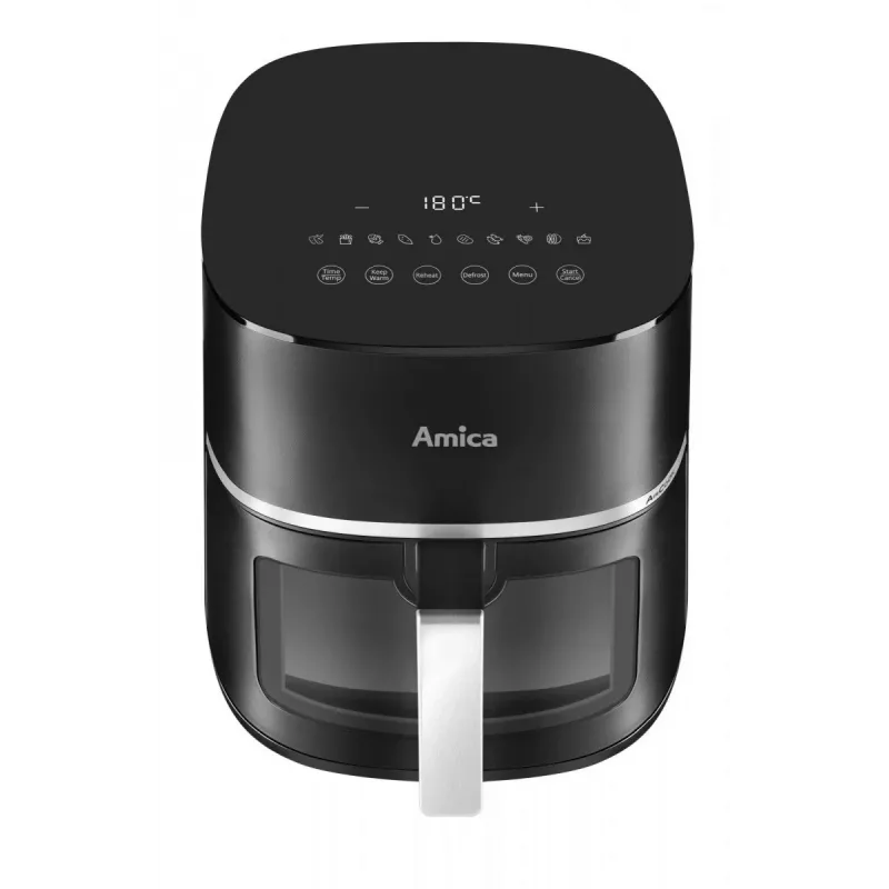 Frytkownica beztłuszczowa AMICA AFM 6020 — pojemność 7 l, 1800 W, regulowana temperatura i minutnik