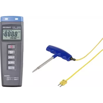 VOLTCRAFT K102 + TP 301 przyrząd do pomiaru temperatury -200 do +1370 °C sonda typu K