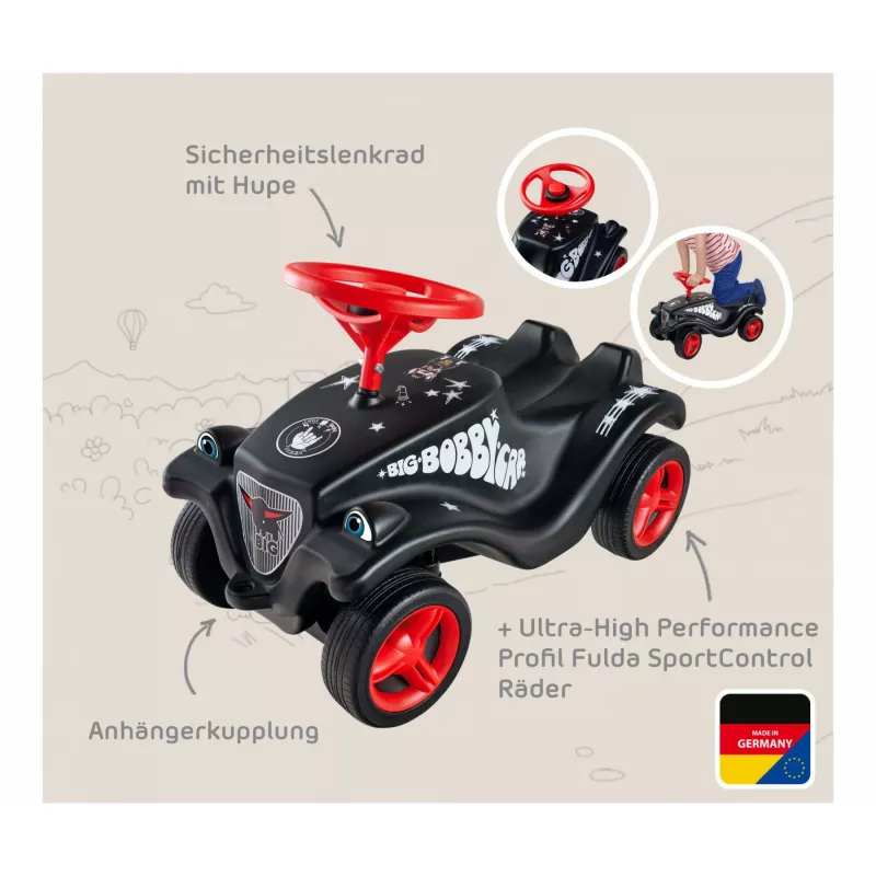Jeździk Simba-Dickie BIG Bobby Car Classic Little Rocker — czarno-czerwony, model 800056144