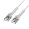 Patchcord cat.6a U/FTP 1Gbps miedziany kabel sieciowy skrętka, z uszkodzoną końcówką, 10m, biały