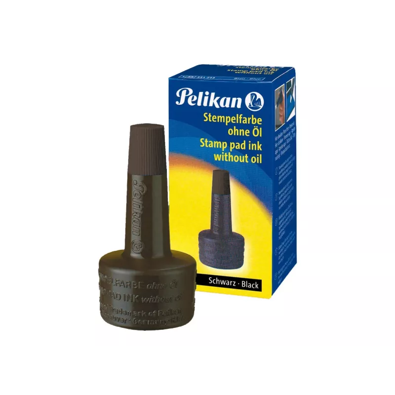 PELIKAN Stempelfarbe ohne Oel schwarz 4K ohne Oel schnelltrocknend Inhalt 28 ml (00351197)