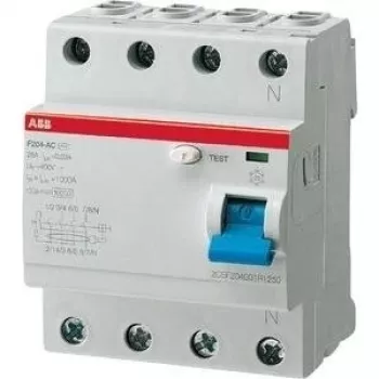ABB F204 A-63/0,03 wyłącznik różnicowoprądowy typ A 4-biegunowy wyłącznik nadmiarowoprądowy (2CSF204101R1630)