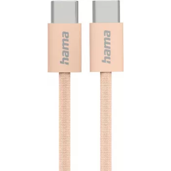 Kabel USB Hama Fabric USB 2.0 1 m USB C pomarańczowy