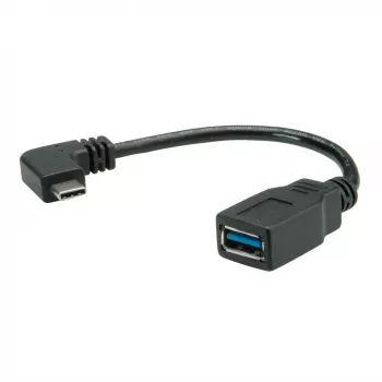 ROLINE 11.02.9031 Kabel USB 0,15 m USB 3.2 Gen 1 (3.1 Gen 1) USB A USB C Czarny (11.02.9031)