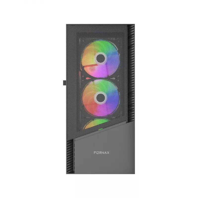 Obudowa PC GEMBIRD Fornax 4300 Midi Tower ATX, szkło hartowane, 2x3.5 cala wnęki, 3x2.5 cala wnęki, obsługa wentylatorów ARGB, USB 3.2 Gen1