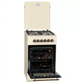 Kuchenka gazowo-elektryczna MPM MPM-56-KRM-14, 56 cm, 4 palniki gazowe, piekarnik elektryczny, kremowy