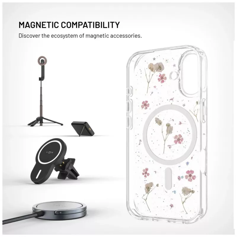 Fixed MagBloom | Etui tylne | Apple | iPhone 17 | TPU | Śliwkowy róż