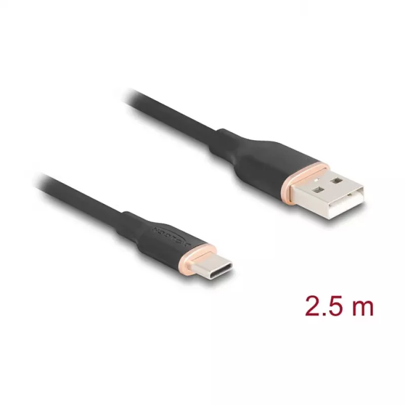 Kabel USB DeLOCK 81227 2,5 m USB A USB C Czarny