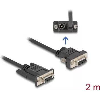 Kabel szeregowy DeLOCK 87838 1,8 m DB9 męski na DB9 męski
