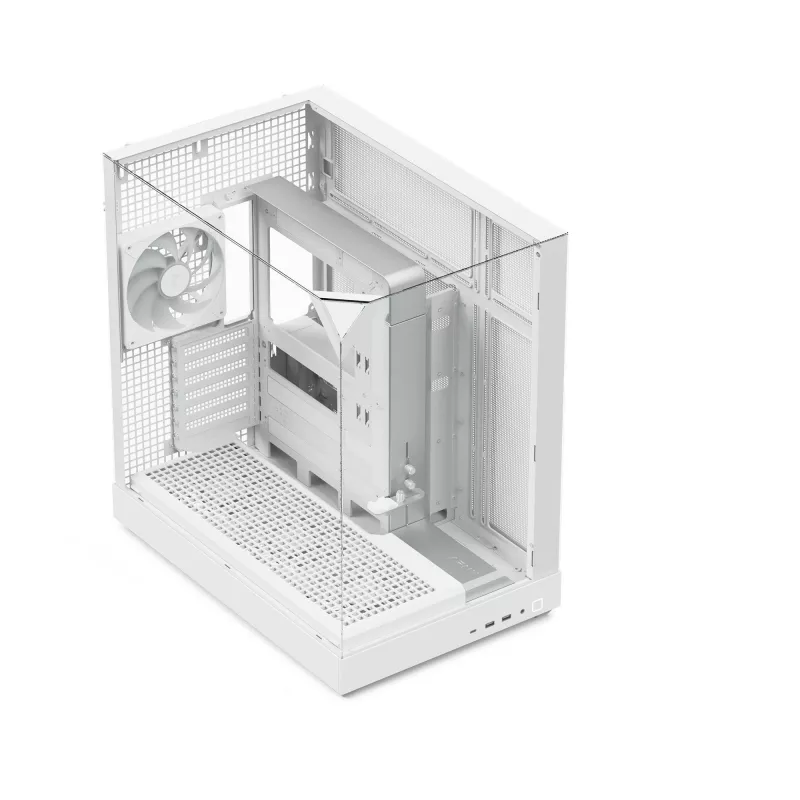 Obudowa APNX Tower V2 — biała, panele ze szkła hartowanego x3