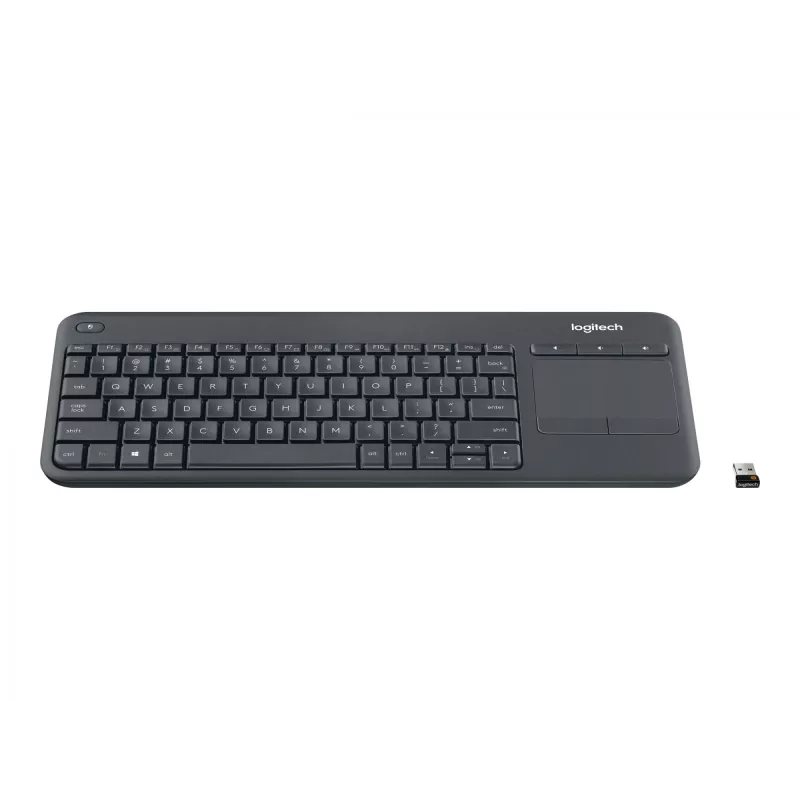 Logitech Wireless Touch Keyboard K400 Plus - Klawiatura - bezprzewodowa - 2,4 GHz - czeska - czarna