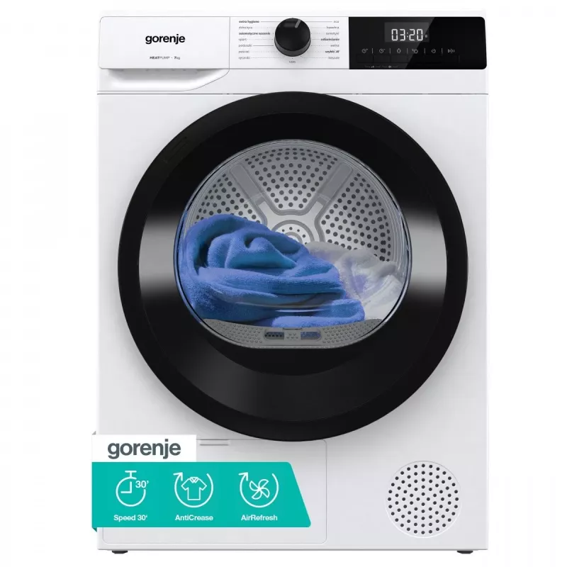 Gorenje G200 D2HNE7D/PL suszarka ładowana od przodu 7 kg biała