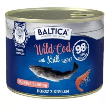 BALTICA Excellent Dzikie dorsze z krylem Light - mokra karma dla kota - 185g