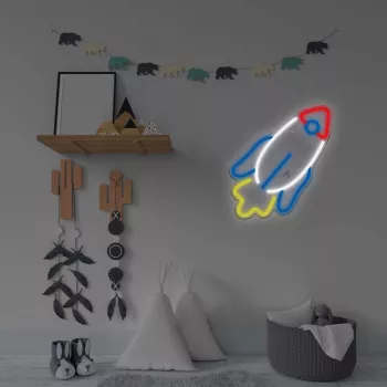 Lampa neonowa LED MANTA SNL91MT Style RAKETA – dekoracyjny panel neonowy LED, model SNL91MT