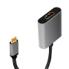 LogiLink CUA0103 Kabel USB 3.2 Gen1 Type-C na HDMI-A 0,15 m Czarny Szary