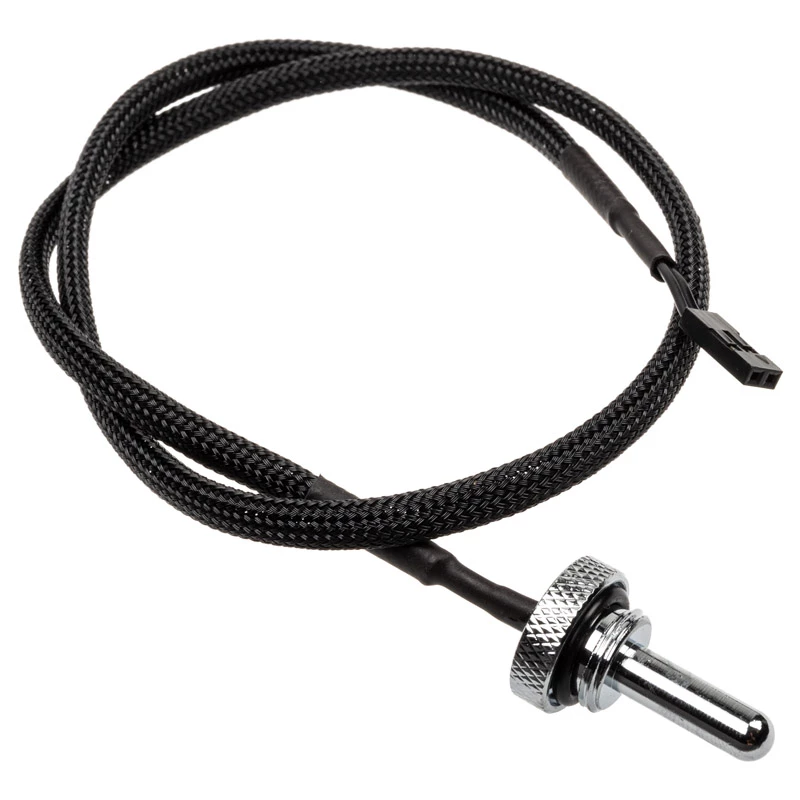 Czujnik temperatury Alphacool Eiszapfen Plug G1/4 - czujnik temperatury do systemu chłodzenia cieczą - chrom - 50 cm