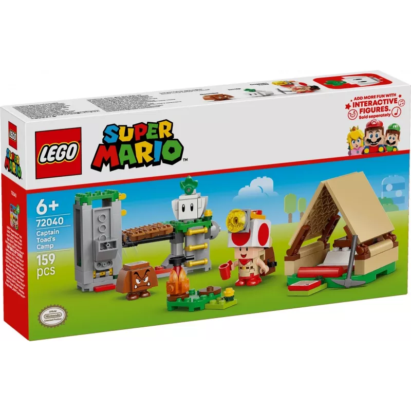 Klocki LEGO Captain Toad's Camp zestaw 72040 z interaktywnymi funkcjami Super Mario