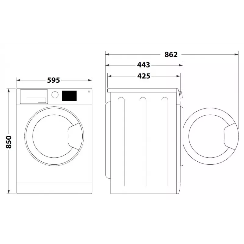 Pralka INDESIT MTWSC61294WPL 9 kg, klasa energetyczna C