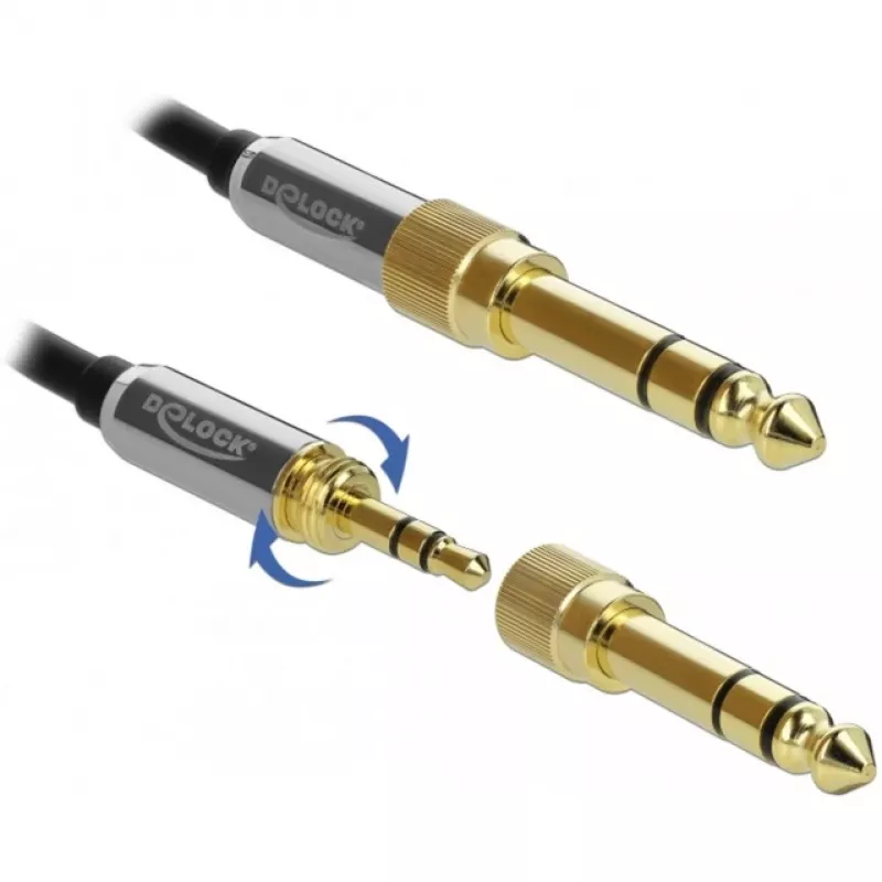 Kabel audio 3,5 mm DeLOCK 85780 1 m czarno-szary