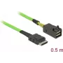 Kabel SAS DeLOCK 85694 0.5m zielony