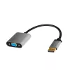 LogiLink CDA0109 Przejściówka DisplayPort na VGA 0,15 m czarno-szara