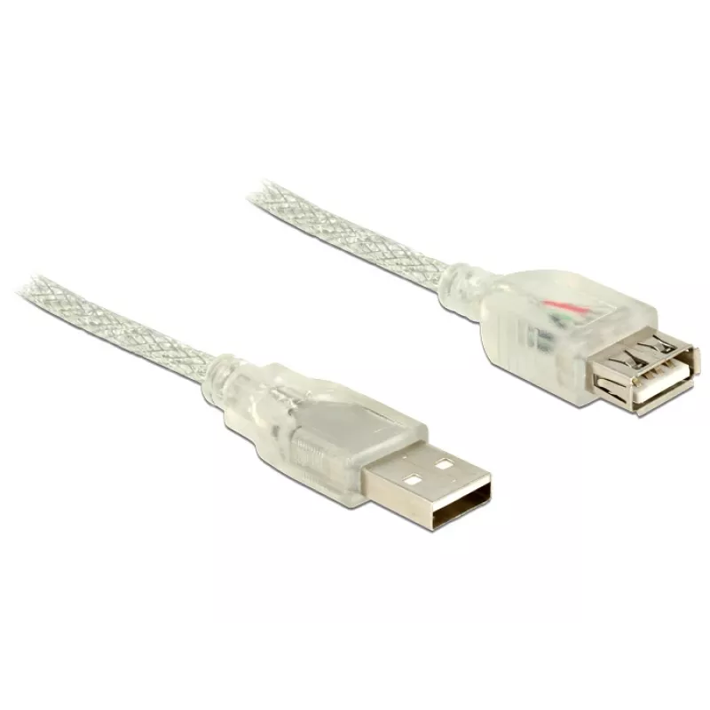 Kabel USB DeLOCK 83881 USB 2.0 1 m USB A przezroczysty