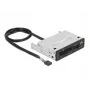 DeLOCK 91708 Czytnik kart USB 2.0 Wewnętrzny Czarny Szary CF SD MicroSD
