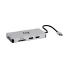 Stacja dokująca Eaton Tripp Lite USB-C, podwójny wyświetlacz - 4K 60 Hz HDMI, USB 3.2 Gen 1, koncentrator USB-A, GbE, czytnik kart, ładowanie 100W PD, szary