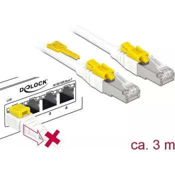 Kabel sieciowy DeLOCK 85333 RJ-45 Cat6a 3m Biały
