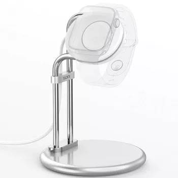 Stojak indukcyjny SAW-300 do Apple Watch srebrny