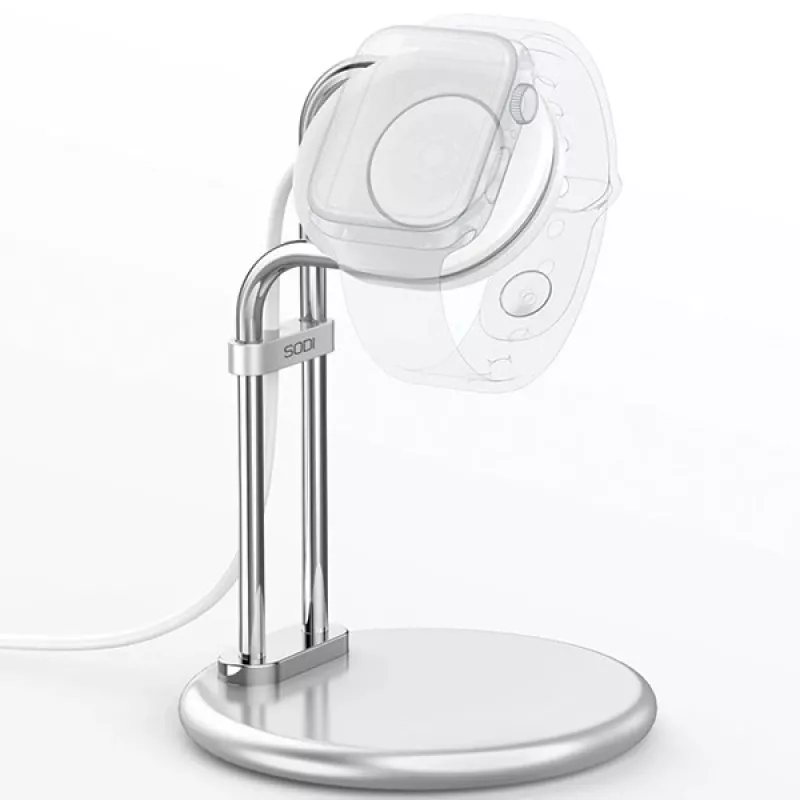 Stojak indukcyjny SAW-300 do Apple Watch srebrny