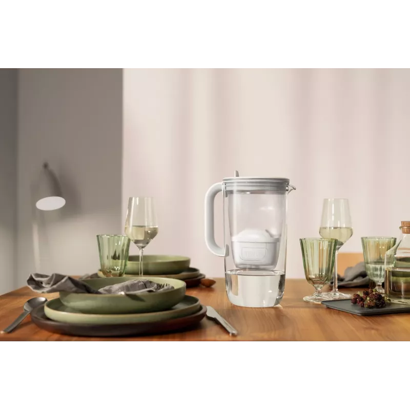 Dzbanek filtrujący wodę BRITA Glass+1 Maxtra Pro szary, 2,4 L całkowita / 1,5 L filtrowana, filtr Maxtra Pro PP
