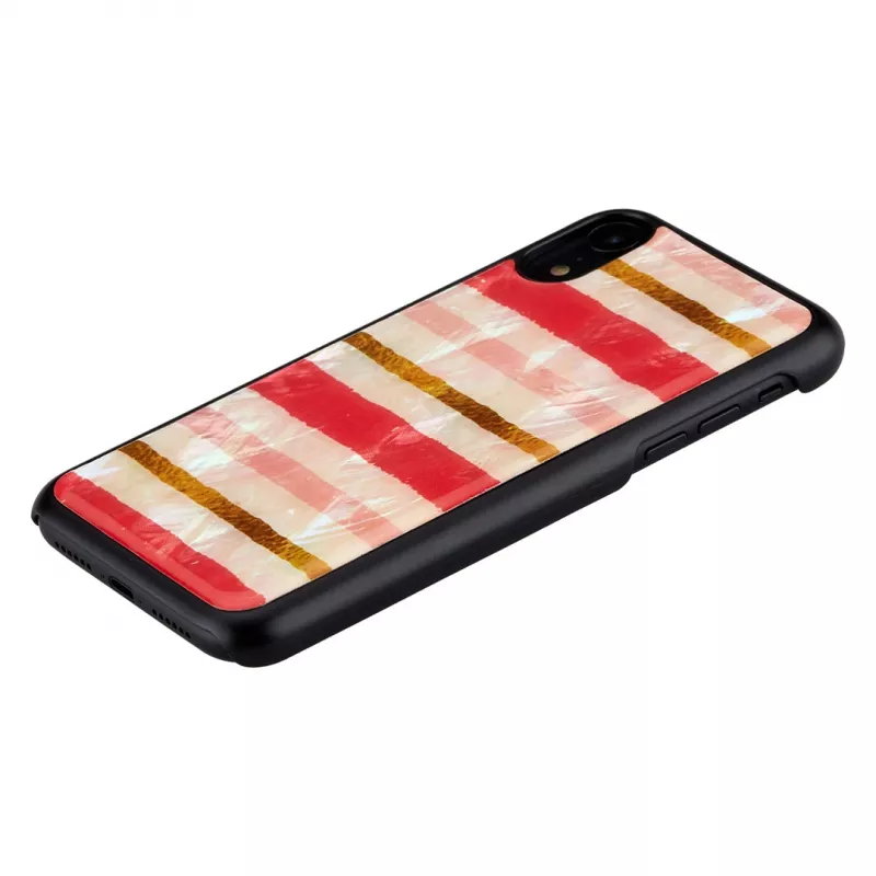 Etui na smartfona iKins do iPhone XR — krótki wzór ciastka, czarne