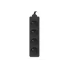 Listwa zasilająca Lanberg PS0-04E-0150-BK 4 gniazda AC, czarna (4x CEE 7/5, 1,50 m)