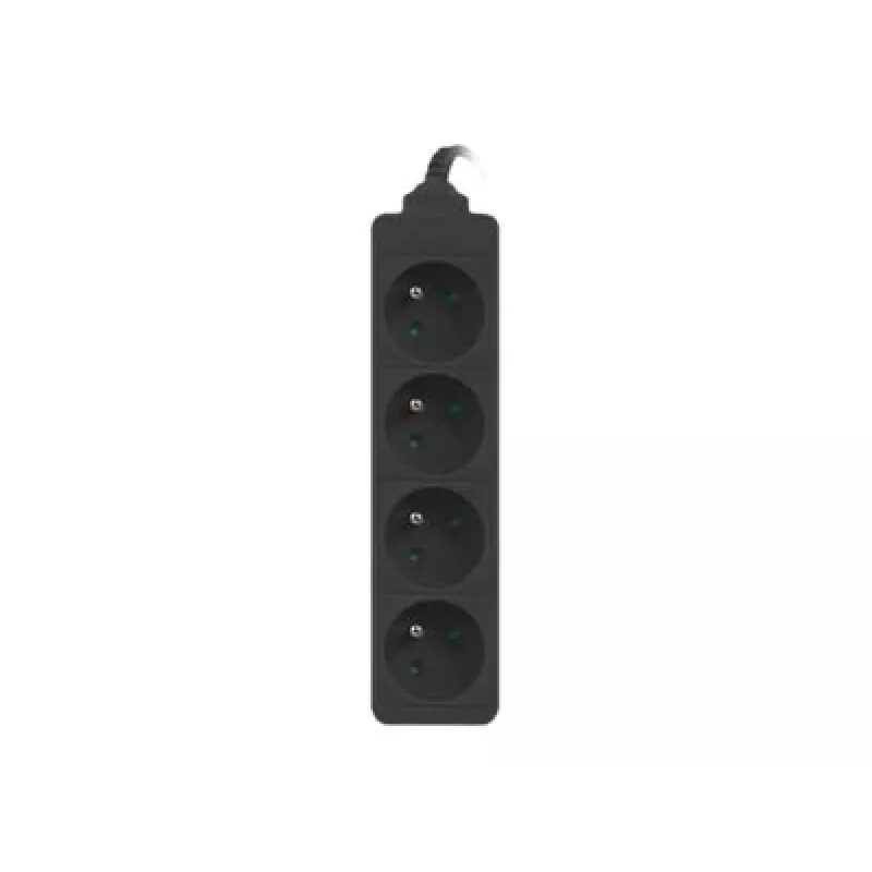 Listwa zasilająca Lanberg PS0-04E-0150-BK 4 gniazda AC, czarna (4x CEE 7/5, 1,50 m)