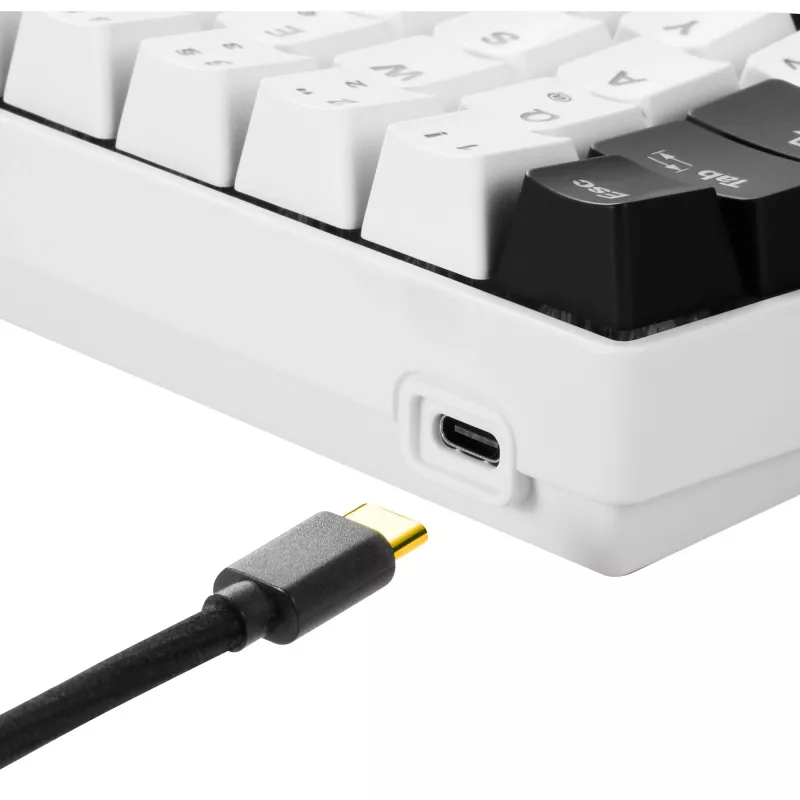 Klawiatura Sharkoon SGK50 S4 Gaming USB QWERTZ German biała podświetlenie RGB LED