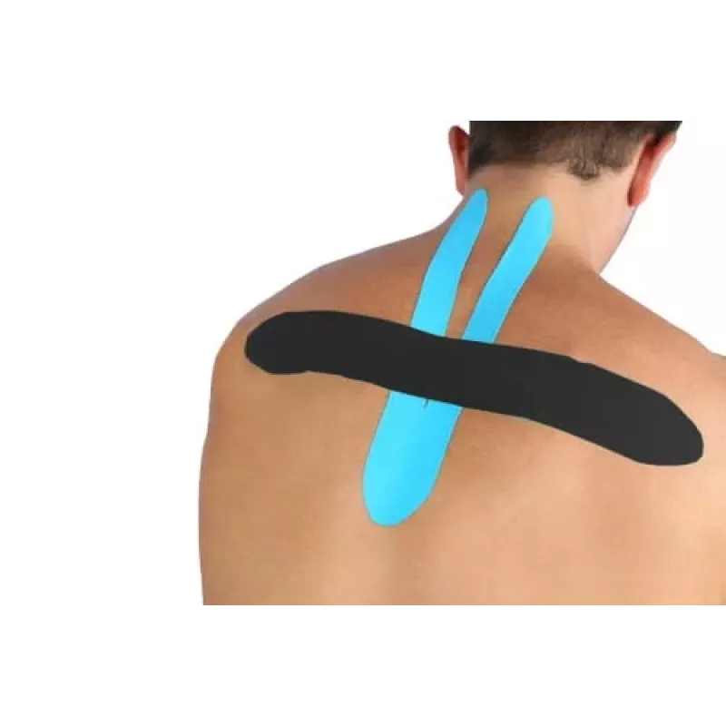 Taśma kinezjologiczna MDH DRQR5C4FGX5XP — elastyczna bawełniana taśma kinezjologiczna 5 m × 50 mm, beżowa